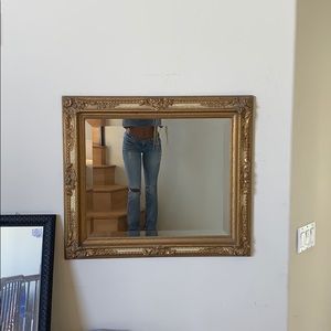 Distressed straight leg jeans